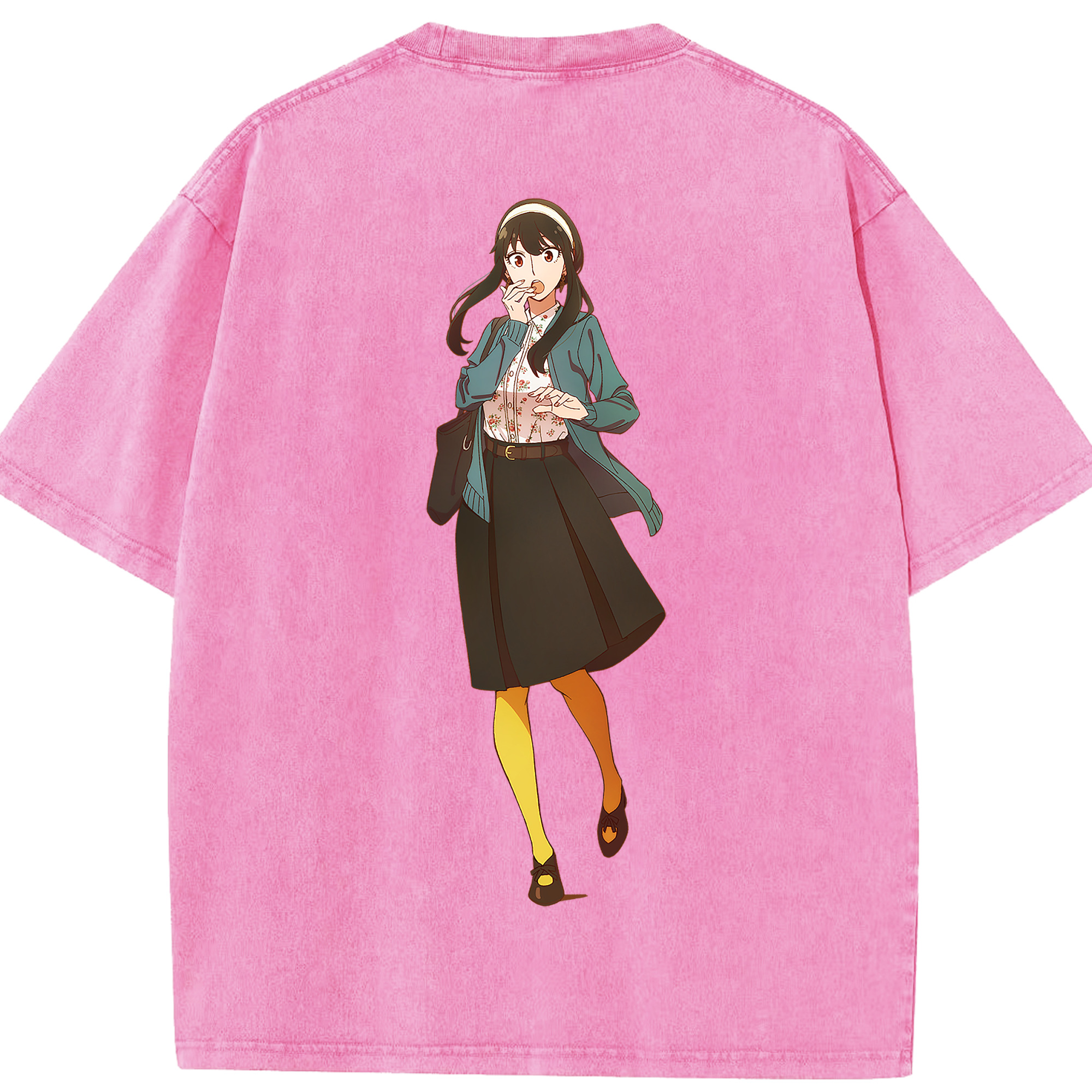 （画像用） SPY×FAMILY间谍家家酒 綿100% ヴィンテージ風 半袖Tシャツ（背面プリント）
